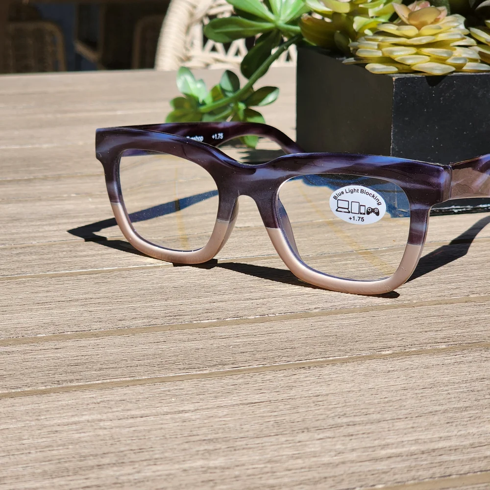Ryan Simkhai Skylar Women's Midnight Blue Light Blocking Anti-Scratch Readers